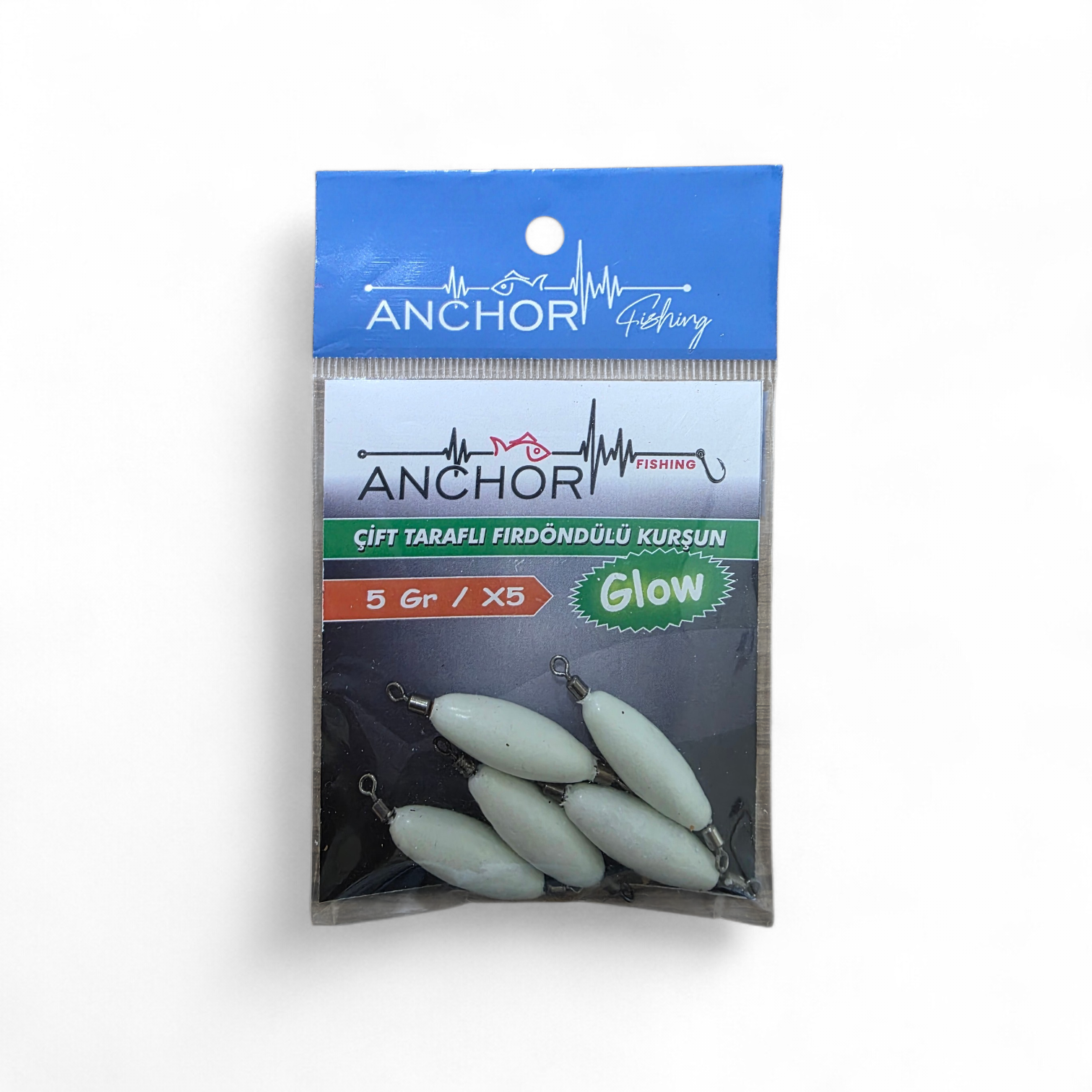 ANCHOR ÇİFTTARAFLI FIRDÖNDÜLÜ GLOW KURŞUN 5 Lİ PAKET